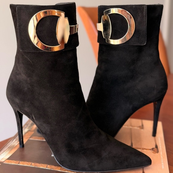 GUCCI  Black Suede Ankle Boots - EU 37 - Picture 1 of 5